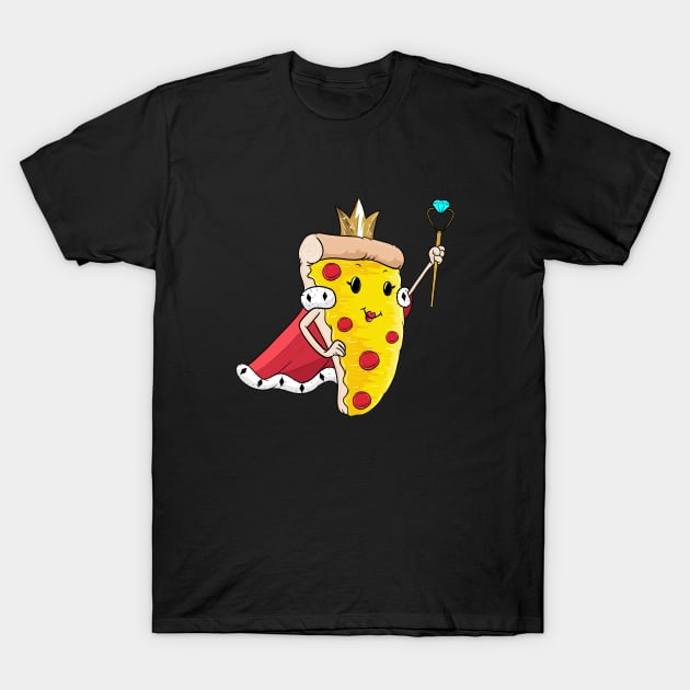 Funny Pizza Queen Shirt fast food hungry girl pizza Lover T-Shirt by ELFEINHALB